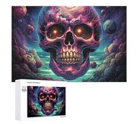 1000 PCS Jigsaw Puzzles for Adults Galactic Skull Cosmic Artwork Teenagers Puzzles Hands-on Game Improve Memory Parent-child Interaction 1000 PCS