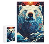 1000 PCS Jigsaw Puzzles for Adults Geometric Polar Bear Majesty Jigsaw for Adults Family Games Presents for Women Parent-child Interaction 1000 PCS
