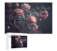 1000 PCS Jigsaw Puzzles for Adults Glowing Peony Fantasy Artwork Jigsaw for Adults Relax Games For Family Fun for Is Ideal As A Gift 1000 PCS