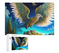 1000 PCS Jigsaw Puzzles for Adults Golden Eagle Soaring Skyward Teenagers Puzzles Hands-on Game Improve Memory Parent-child Interaction 1000 PCS