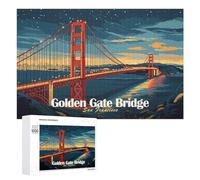 1000 PCS Jigsaw Puzzles for Adults Golden Gate Bridge at Night Jigsaw Puzzle Hands-on Game But Fun And Humorous Birthday And Unique Gifts 1000 PCS