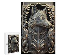 1000 PCS Jigsaw Puzzles for Adults Golden Monarch Wolf Puzzle for Adults DIY Toys Precision Cutting Unique Gifts for Birthday And Christmas 1000 PCS