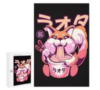 1000 PCS Jigsaw Puzzles for Adults Happy Fox Eating Ramen Adult Puzzles Toy Wall Decor But Fun And Humorous Parent-child Interaction 1000 PCS
