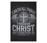 1000 PCS Jigsaw Puzzles for Adults I Can Do All Things Through Christ - Philippians 413 Gym Faith Puzzle for Adults Hands-on Game Improve Memory Unique Gifts for Birthday And Christmas 1000 PCS