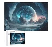 1000 PCS Jigsaw Puzzles for Adults Icy Alien Planet with Glowing Core Jigsaw for Adults Relax Games For Family Fun for Is Ideal As A Gift 1000 PCS