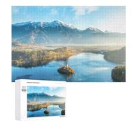 1000 PCS Jigsaw Puzzles for Adults Island Church on Lake Bled, Slovenia Jigsaw for Adults Relax Games For Family Fun for Is Ideal As A Gift 1000 PCS