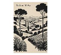 1000 PCS Jigsaw Puzzles for Adults Italian Landscape Silhouette Adult Puzzles Hands-on Game A Work of Art Unique Gifts for Birthday And Christmas 1000 PCS