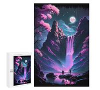 1000 PCS Jigsaw Puzzles for Adults Japan Lunar Waterfall Jigsaw for Adults Relax Games Hand Speed Race for Is Ideal As A Gift 1000 PCS