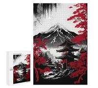 1000 PCS Jigsaw Puzzles for Adults Japanese Architecture Ink Puzzle for Adults Anti-Stress Toys A Work of Art Difficult And Challenge 1000 PCS