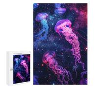 1000 PCS Jigsaw Puzzles for Adults Jellyfish on Space Jigsaw for Adults Brain Teaser Game Birthday Present Difficult And Challenge 1000 PCS