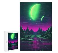 1000 PCS Jigsaw Puzzles for Adults Jigsaw Abstract Synthwave Scene Adult Jigsaw Puzzle Anti-Stress Toys Staycation Kill Time Fun at Home Activities, 1000 PCS