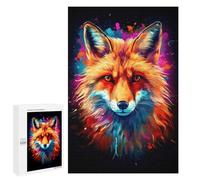 1000 PCS Jigsaw Puzzles for Adults Jigsaw Amazing Fox Art Adult Puzzles Relaxing Games Enhance Memory Christmas Birthday Gifts 1000 PCS