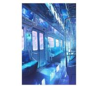 1000 PCS Jigsaw Puzzles for Adults Jigsaw Anime Inside The Train Puzzle for Adults Hands-on Game Wall Art Fun at Home Activities, 1000 PCS