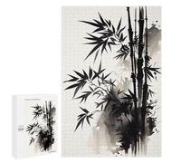 1000 PCS Jigsaw Puzzles for Adults Jigsaw Calming Bamboo Ink Wash Adult Jigsaw Brain Teaser Game Hand Speed Race Challenging Game Gifts 1000 PCS