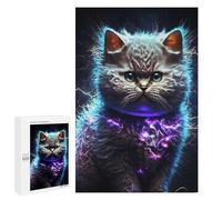 1000 PCS Jigsaw Puzzles for Adults Jigsaw Cat Electric Sparks Dark Adult Jigsaw Puzzle Anti-Stress Toys Staycation Kill Time Fun at Home Activities, 1000 PCS