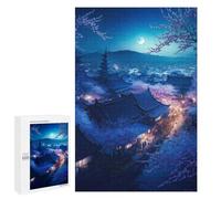 1000 PCS Jigsaw Puzzles for Adults Jigsaw Cherry Blossom Night in Japan -7 Adult Puzzles Relaxing Games Enhance Memory Christmas Birthday Gifts 1000 PCS