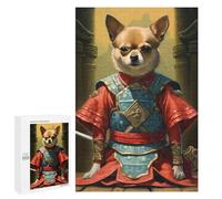 1000 PCS Jigsaw Puzzles for Adults Jigsaw Chihuahua The Samurai Adult Jigsaw Puzzle Brain Teaser Game Wall Decoration Fun at Home Activities, 1000 PCS
