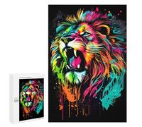 1000 PCS Jigsaw Puzzles for Adults Jigsaw Colorful Lion Roar Artwork -1 Adult Puzzles Anti-Stress Toys Difficult Hard Challenging Game Gifts 1000 PCS