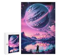1000 PCS Jigsaw Puzzles for Adults Jigsaw Couple Under Saturn Planet Adult Puzzles Relaxing Games Enhance Memory Christmas Birthday Gifts 1000 PCS