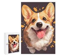 1000 PCS Jigsaw Puzzles for Adults Jigsaw Happy Corgi Portrait Adult Puzzles Relaxing Games Enhance Memory Christmas Birthday Gifts 1000 PCS