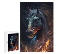 1000 PCS Jigsaw Puzzles for Adults Jigsaw Horse Fire Adult Puzzles Relaxing Games Enhance Memory Christmas Birthday Gifts 1000 PCS