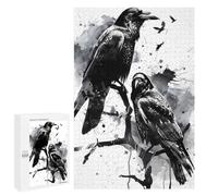 1000 PCS Jigsaw Puzzles for Adults Jigsaw Ravens Ink Adult Puzzles Anti-Stress Toys Difficult Hard Challenging Game Gifts 1000 PCS