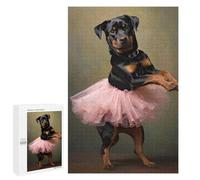 1000 PCS Jigsaw Puzzles for Adults Jigsaw Rottweiler Ballerina Adult Jigsaw Puzzle Brain Teaser Game Wall Decoration Fun at Home Activities, 1000 PCS