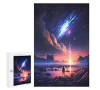 1000 PCS Jigsaw Puzzles for Adults Jigsaw Starfall Twilight Scene Adult Jigsaw Brain Teaser Game Hand Speed Race Challenging Game Gifts 1000 PCS