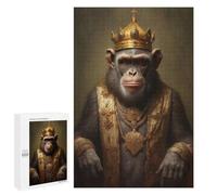 1000 PCS Jigsaw Puzzles for Adults King Chimpanzee Jigsaws for Adults DIY Toys Analysis And Logic Unique Gifts for Birthday And Christmas 1000 PCS