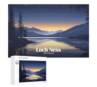 1000 PCS Jigsaw Puzzles for Adults Loch Ness, Scotland at Night Puzzle for Adults DIY Toys Precision Cutting Unique Gifts for Birthday And Christmas 1000 PCS