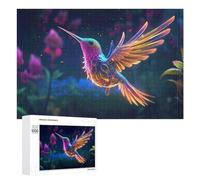 1000 PCS Jigsaw Puzzles for Adults Magical Hummingbird in Flight Teenagers Puzzles Hands-on Game Improve Memory Parent-child Interaction 1000 PCS