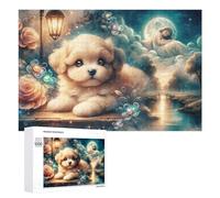 1000 PCS Jigsaw Puzzles for Adults Magical Night Puppy Dreamscape Jigsaw for Adults Relax Games For Family Fun for Is Ideal As A Gift 1000 PCS