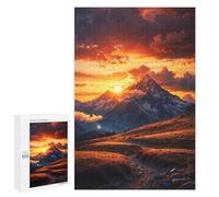1000 PCS Jigsaw Puzzles for Adults Majestic Sunset Jigsaw for Adults Brain Teaser Game Birthday Present Difficult And Challenge 1000 PCS