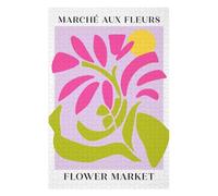 1000 PCS Jigsaw Puzzles for Adults Marche Aux Fleurs Print Puzzle for Adults Hands-on Game Improve Memory Unique Gifts for Birthday And Christmas 1000 PCS