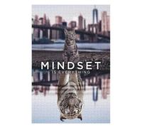 1000 PCS Jigsaw Puzzles for Adults Mindset Is Everything Cat Adult Jigsaw Puzzle Toy Wall Decor Staycation Kill Time Birthday And Unique Gifts 1000 PCS