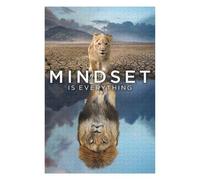 1000 PCS Jigsaw Puzzles for Adults Mindset Is Everything Lion Adult Puzzles Hands-on Game A Work of Art Unique Gifts for Birthday And Christmas 1000 PCS