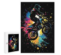 1000 PCS Jigsaw Puzzles for Adults Motocross Rider Silhouette Jigsaws for Adults DIY Toys Analysis And Logic Unique Gifts for Birthday And Christmas 1000 PCS