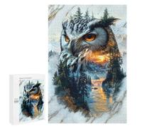 1000 PCS Jigsaw Puzzles for Adults Mystic Mountain Owl Jigsaw for Adults Brain Teaser Game Birthday Present Difficult And Challenge 1000 PCS