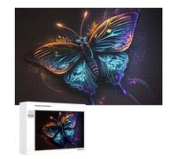 1000 PCS Jigsaw Puzzles for Adults Neon Butterfly Artwork -1 Puzzles for Adults DIY Toys Home Decoration Difficult And Challenge 1000 PCS