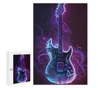 1000 PCS Jigsaw Puzzles for Adults Neon Guitar Artwork Teenagers Puzzles Hands-on Game Improve Memory Parent-child Interaction 1000 PCS