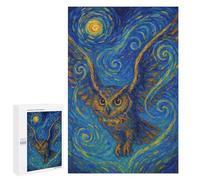 1000 PCS Jigsaw Puzzles for Adults Owl in Starry Night Style Jigsaw for Adults Brain Teaser Game Birthday Present Difficult And Challenge 1000 PCS
