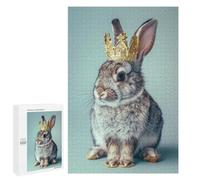 1000 PCS Jigsaw Puzzles for Adults Pastel Rabbit King Crown Jigsaw for Adults Relax Games Hand Speed Race for Is Ideal As A Gift 1000 PCS
