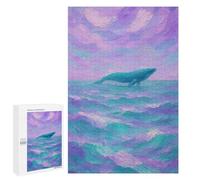 1000 PCS Jigsaw Puzzles for Adults Pastel Whale Dream - Soft Ocean Fantasy Art Puzzle for Adults Anti-Stress Toys A Work of Art Difficult And Challenge 1000 PCS