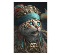 1000 PCS Jigsaw Puzzles for Adults Pirate Cat Adult Jigsaw Puzzle Brain Teaser Game Difficult Challenge Difficult And Challenge 1000 PCS