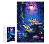 1000 PCS Jigsaw Puzzles for Adults Psychodelic Frog Pixel Art Jigsaws for Adults DIY Toys Analysis And Logic Unique Gifts for Birthday And Christmas 1000 PCS