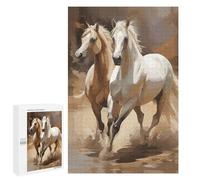 1000 PCS Jigsaw Puzzles for Adults Purebred Arabian Horses Puzzle for Adults Anti-Stress Toys A Work of Art Difficult And Challenge 1000 PCS