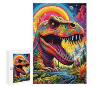1000 PCS Jigsaw Puzzles for Adults Rainbow Dinosaur Fantasy Scene Jigsaw for Adults Relax Games For Family Fun for Is Ideal As A Gift 1000 PCS