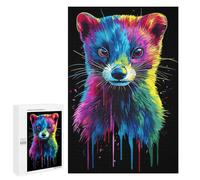 1000 PCS Jigsaw Puzzles for Adults Rainbow Pop Art Ferret Portrait Jigsaw for Adults Relax Games Hand Speed Race for Is Ideal As A Gift 1000 PCS