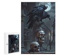 1000 PCS Jigsaw Puzzles for Adults Raven And Goth Skulls 2 Adult Puzzles Toy Wall Decor But Fun And Humorous Parent-child Interaction 1000 PCS
