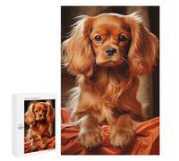 1000 PCS Jigsaw Puzzles for Adults Ruby Cavalier King Charles Spaniel Jigsaws for Adults DIY Toys Analysis And Logic Unique Gifts for Birthday And Christmas 1000 PCS